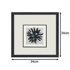 Zenith" Agate & Rock Crystal Wall Art – Handcrafted on a Zen - Gray Frame - Jemento